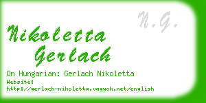 nikoletta gerlach business card